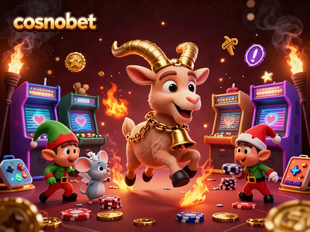 Experience the excitement of cosmobet with 3D characters at a festive horror casino.