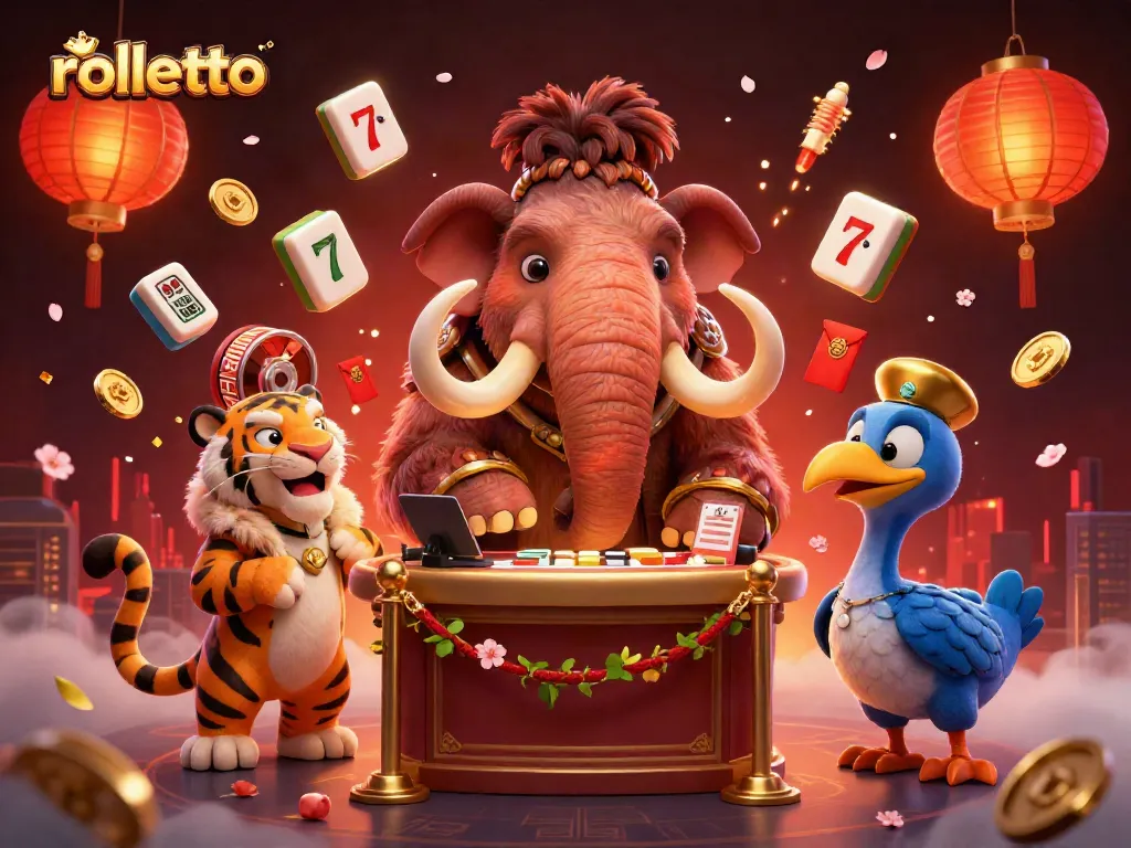 Play at Rolletto and meet fun casino characters like a woolly mammoth bouncer and saber-tooth tiger!